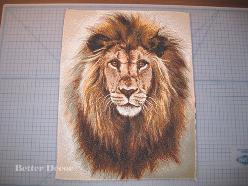 How to stretch tapestry on chipboard - step 1