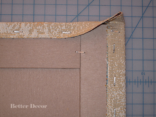 How to stretch tapestry on chipboard - step 3