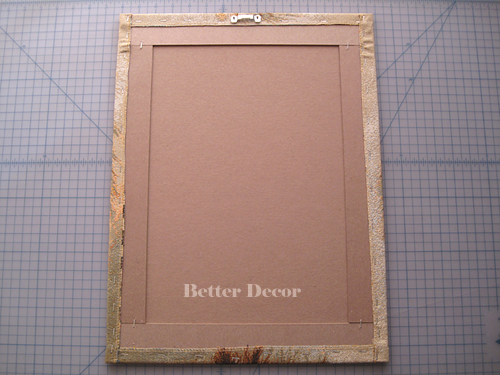 How to stretch tapestry on chipboard - step 4