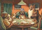 Tapestry "Dogs Playing Poker"