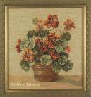 Framed tapestry "Nasturtium Flowers"
